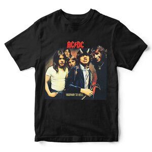 ACDC Highway To Hell Graphic Rock Band T-Shirt Vintage Music Tee 78